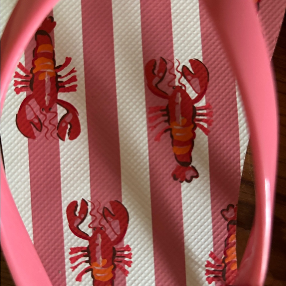 Vera Bradley Lobster Striped Flip Flops - Picture 2 of 8
